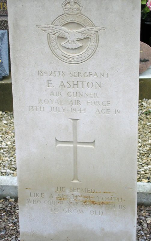 Sgt Edwin Ashton<br /><br /><br />died on active duty - 13.7.1944